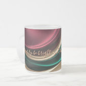 Frosted glass mug in stylish graphic フロストグラスマグカップ (正面左)