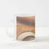 Frosted glass mug in stylish graphic フロストグラスマグカップ (左)
