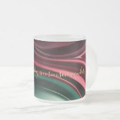 Frosted glass mug in stylish graphic フロストグラスマグカップ (正面右)