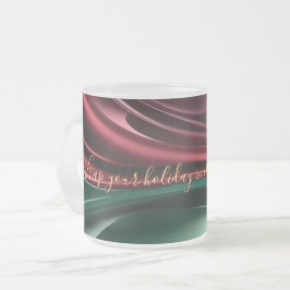 Frosted glass mug in stylish graphic フロストグラスマグカップ