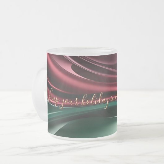 Frosted glass mug in stylish graphic フロストグラスマグカップ (正面左)