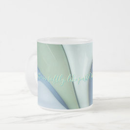 Frosted glass mug in stylish graphic フロストグラスマグカップ