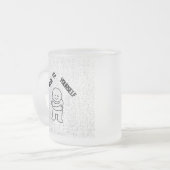 ☕ Frosted Glass Mug with "Be Nice To Yourself"  フロストグラスマグカップ (正面左)