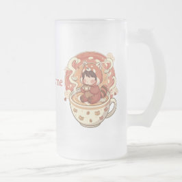 Frosted Glass Red Panda Warm Glow Mug フロストグラスビールジョッキ