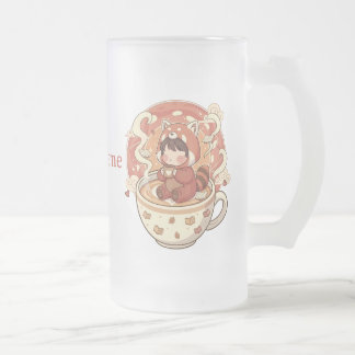Frosted Glass Red Panda Warm Glow Mug フロストグラスビールジョッキ