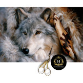 Frosted Lodge Grey Wolf Portrait 薄葉紙
