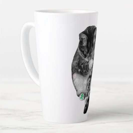 Frosted Paw Holiday Mug カフェラテマグ (左アングル)
