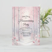 Frosted Petals in a Winter Woodland Housewarming 招待状 (スタンド正面)