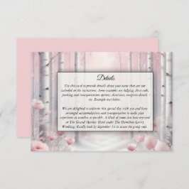 Frosted Petals in a Winter Woodland Wedding エンクロージャーカード