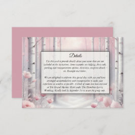 Frosted Petals in a Winter Woodland Wedding エンクロージャーカード