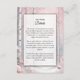 Frosted Petals in a Winter Woodland Wedding エンクロージャーカード