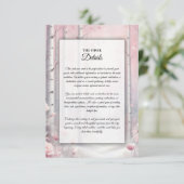 Frosted Petals in a Winter Woodland Wedding エンクロージャーカード (スタンド正面)