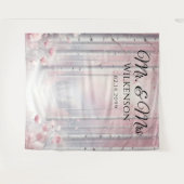 Frosted Petals in a Winter Woodland Wedding タペストリー (正面(横))