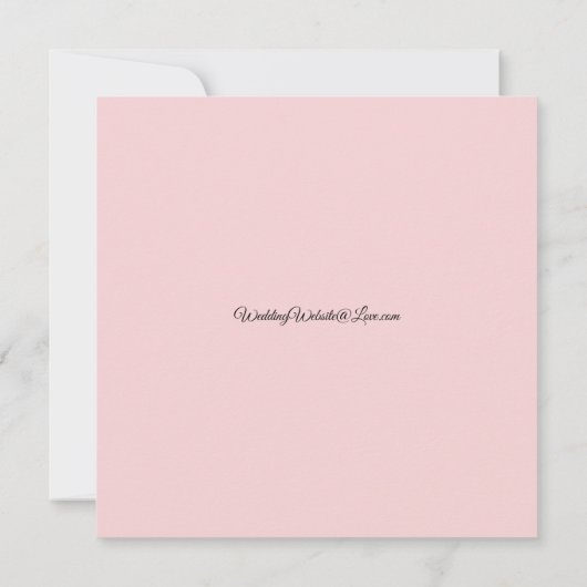 Frosted Petals in a Winter Woodland Wedding 招待状 (裏面)