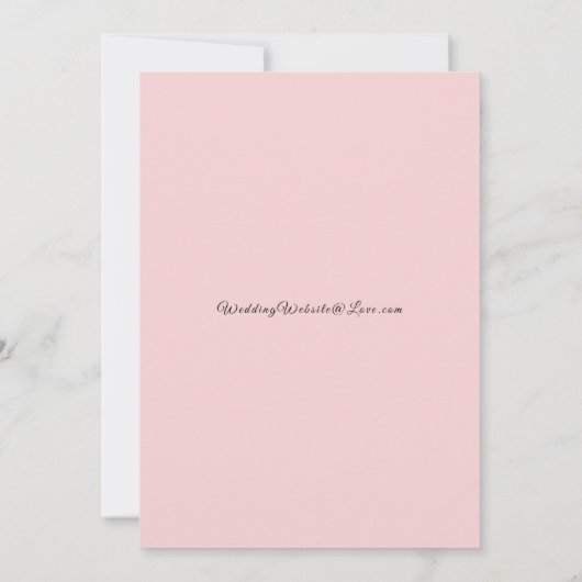 Frosted Petals in a Winter Woodland Wedding 招待状 (裏面)