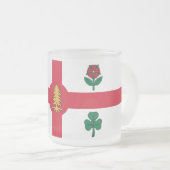 Frosted small glass mug with flag of Montreal フロストグラスマグカップ (正面右)