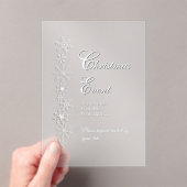 Frosted Snowflake Christmas Acrylic Invitation アクリル招待状 (インサイチュ (ポータブル))