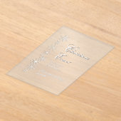 Frosted Snowflake Christmas Acrylic Invitation アクリル招待状 (レイダウン)