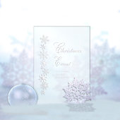Frosted Snowflake Christmas Acrylic Invitation アクリル招待状