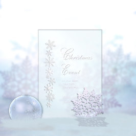 Frosted Snowflake Christmas Acrylic Invitation アクリル招待状