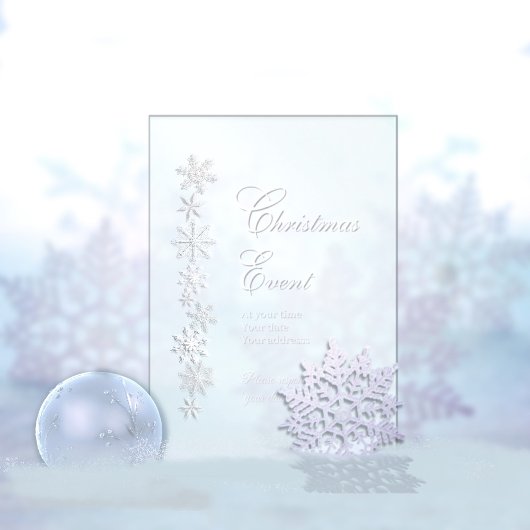Frosted Snowflake Christmas Acrylic Invitation アクリル招待状