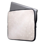 Frosted white and soft greige patterns AI art  ラップトップスリーブ (正面左)