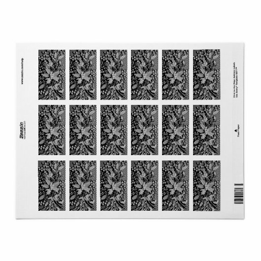 Frosted Winter Snowdrop Floral Arrangement ラベル (フルシート)