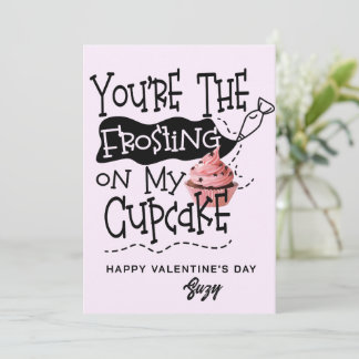 Frosting on My Cupcake Valentine Card 招待状