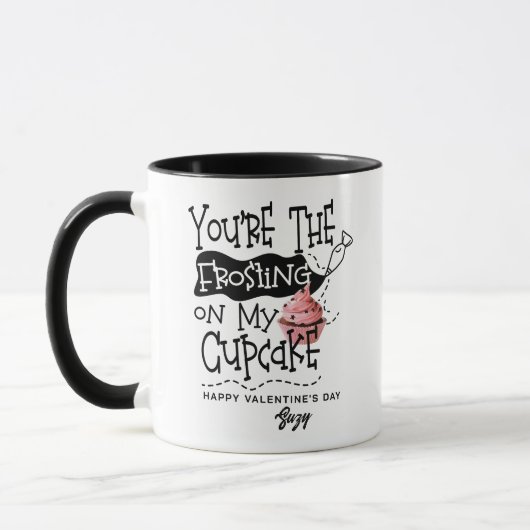 Frosting On My Cupcake Valentine Mug - Playful マグカップ (左)