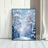 Frostlight Forest | Winter Snow Watercolor Nature ポスター
