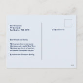 Frostlight Retro New Year Retro Modern Blue Photo シーズンポストカード (裏面)