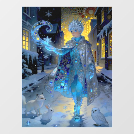 Frostmaker of a Moonlit Street – A Winter Portrait ウィンドウサイン (シート)