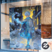 Frostmaker of a Moonlit Street – A Winter Portrait ウィンドウサイン (カフェ窓)