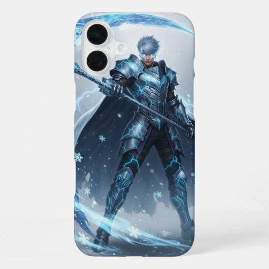 Frostmarked Warrior | エピックアニメ iPhoneケース (裏面)