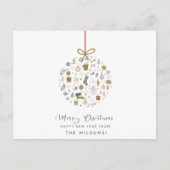 "Frosty Friends" Christmas Card ポストカード (正面)