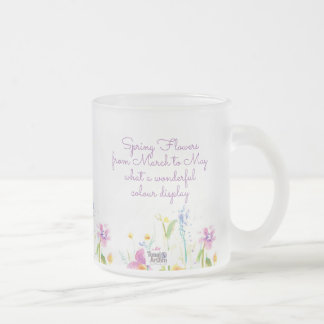 Frosty Glass Flower Tea Coffee Mug フロストグラスマグカップ