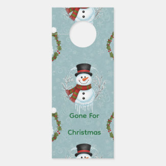 Frosty Gone For Christmas Door Hanger ドアノブサイン