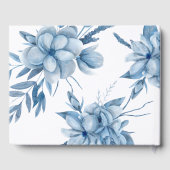 Frosty Grey Blue Floral Wedding ゲストブック (裏面)