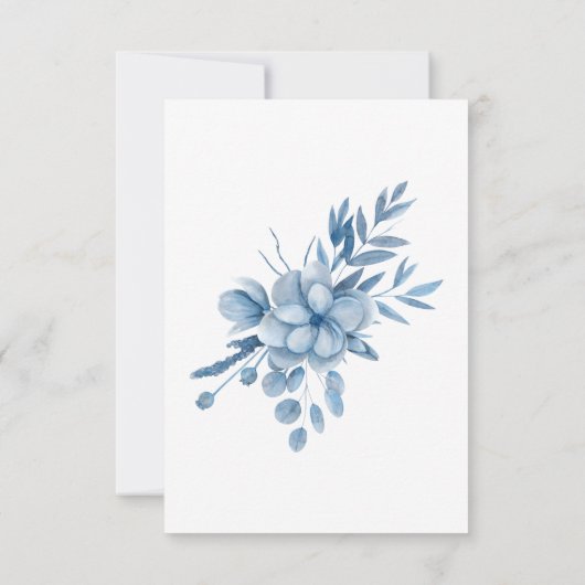 Frosty Grey Blue Wedding Invitation 招待状 (裏面)