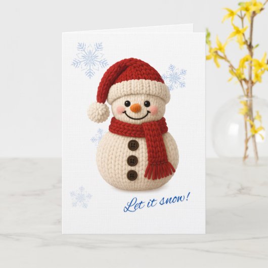 Frosty hugs & snowy smiles カード (黄色い花)