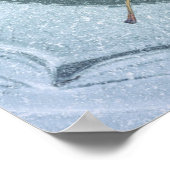 Frosty Maple Leaf Frozen on Ice ポスター (角)