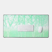 Frosty Misty Branches Mint Green デスクマット (キーボード&マウス)