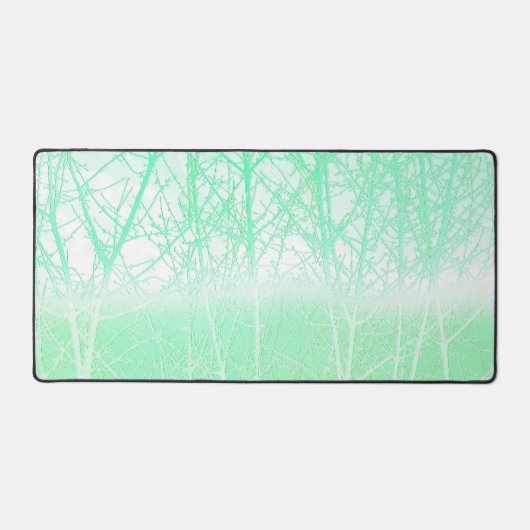 Frosty Misty Branches Mint Green デスクマット (正面)
