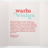 Frosty Peppermint Cozy Vibes Retro Christmas Photo 三つ折りクリスマスカード (内部中)