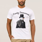 Frosty Snowman Simple Elegant Chirstmas Snowman  Tシャツ (正面)