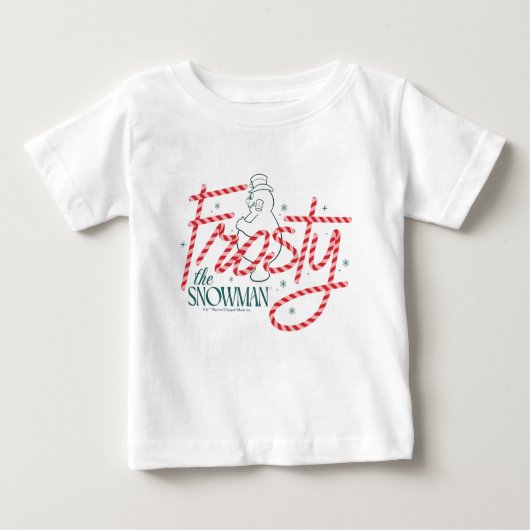 Frosty the Snowman Candy Cane Logo ベビーTシャツ (正面)