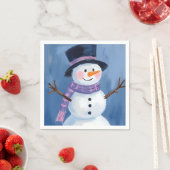 Frosty the Snowman Christmas Holiday Party スタンダードカクテルナプキン (インサイチュ)