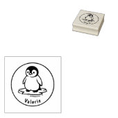 Frosty Waddle – Custom Penguin Name Stamp ラバースタンプ (押印)