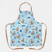 Frosty Winter Foxes エプロン (正面)