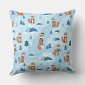 Frosty Winter Foxes クッション (裏面)